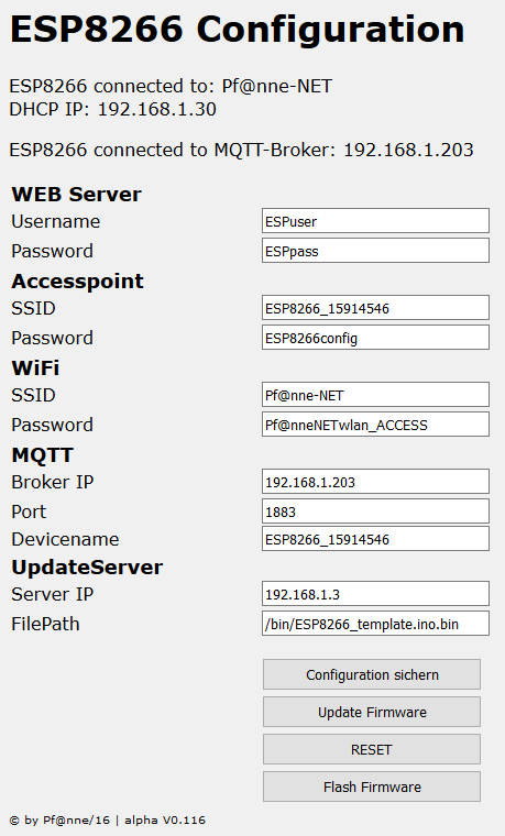 ESP8266 Basic WEB IF